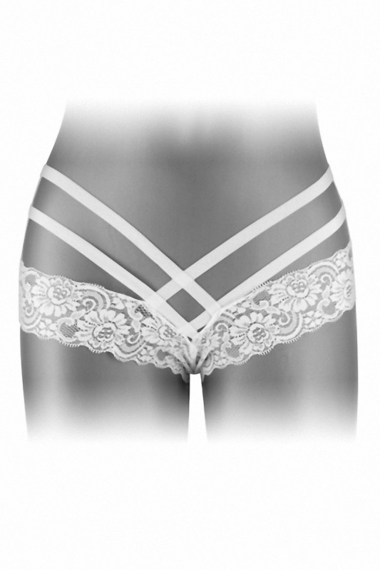 Tanga ouvert Anne - blanc - Culottes & Strings - MyLibido