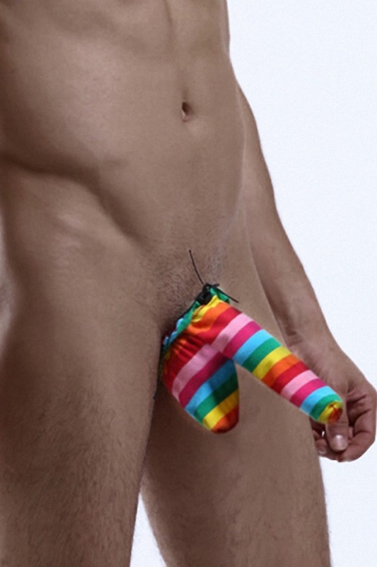 Cache-sexe multicolore - Rayon Homme - MyLibido