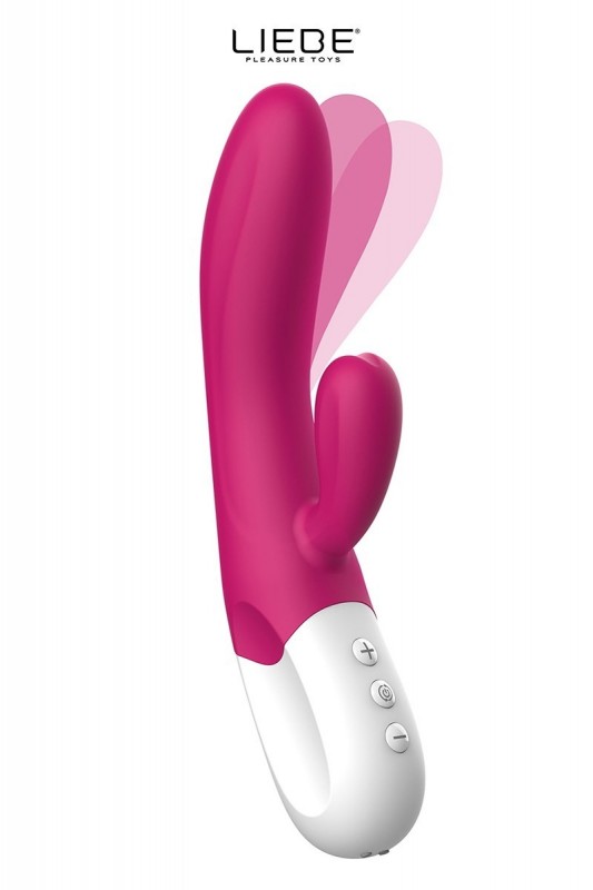 Rabbit flexible et rechargeable Bend It Cerise - Vibro Rabbit - MyLibido