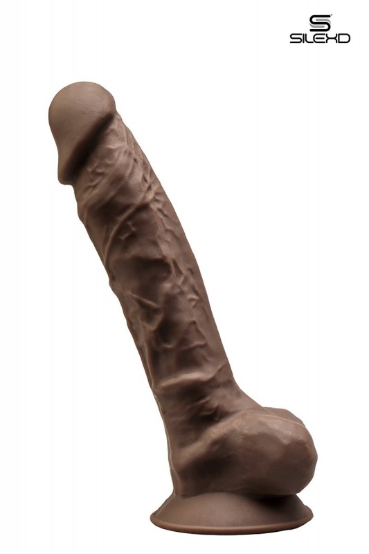 Gode double densité chocolat 23 cm - Gode ventouse - MyLibido