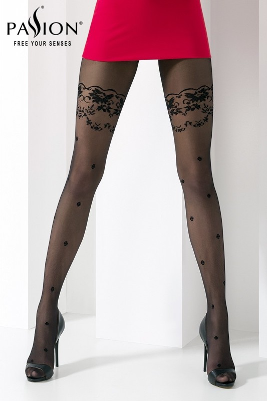 Collants sexy fashion - TI027 Noir | Passion bas et collants