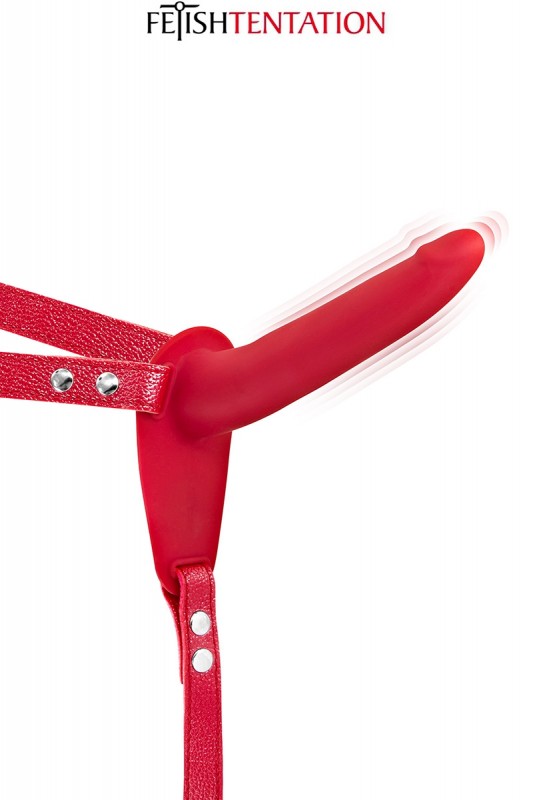 Gode ceinture rouge vibrant Fetish Tentation