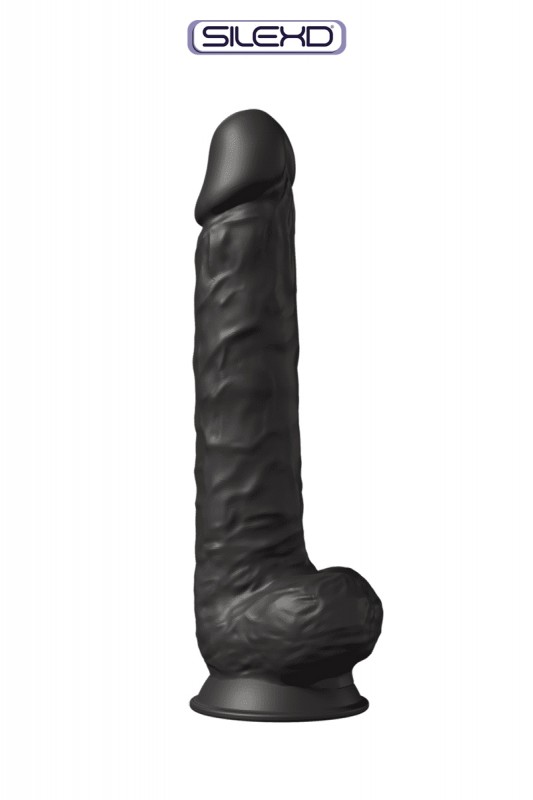 Gode XXL double densité Noir 38 x 6 cm - SilexD