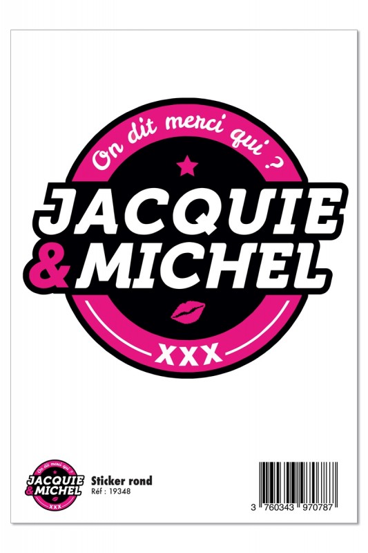 J&M - Grand sticker logo rond noir | Jacquie & Michel