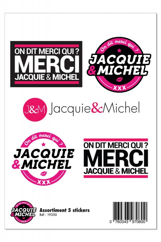 J&M - 5 stickers 5 logos | Jacquie & Michel