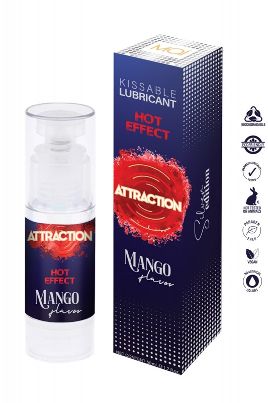 Hot Effect - Lubrifiant embrassable Mangue | Attraction cosmetics