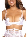 V-9791 | Soutien-gorge seins nus blanc clouté Axami | Axami