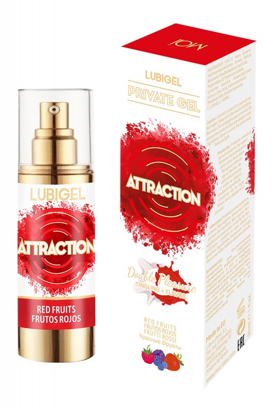 Lubrifiant stimulant aux fruits rouges - Attraction | Attraction cosmetics